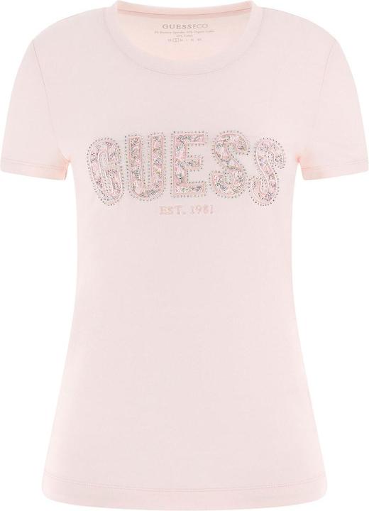 Produktbild Guess Damen T-Shirt mit Rundhalsausschnitt aus Spitze (XL)