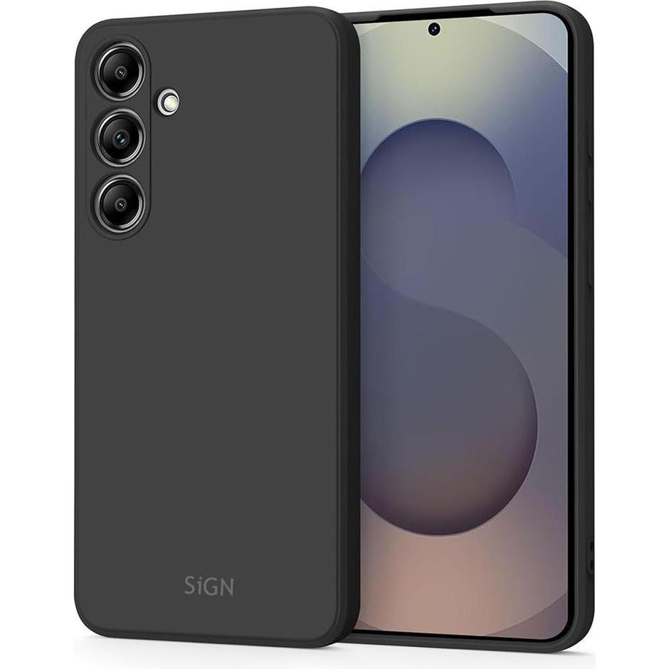 SIGN Liquid Silicone Case for Samsung Galaxy S26 Plus - Black (Samsung Galaxy S26), Cover smartphone, Nero