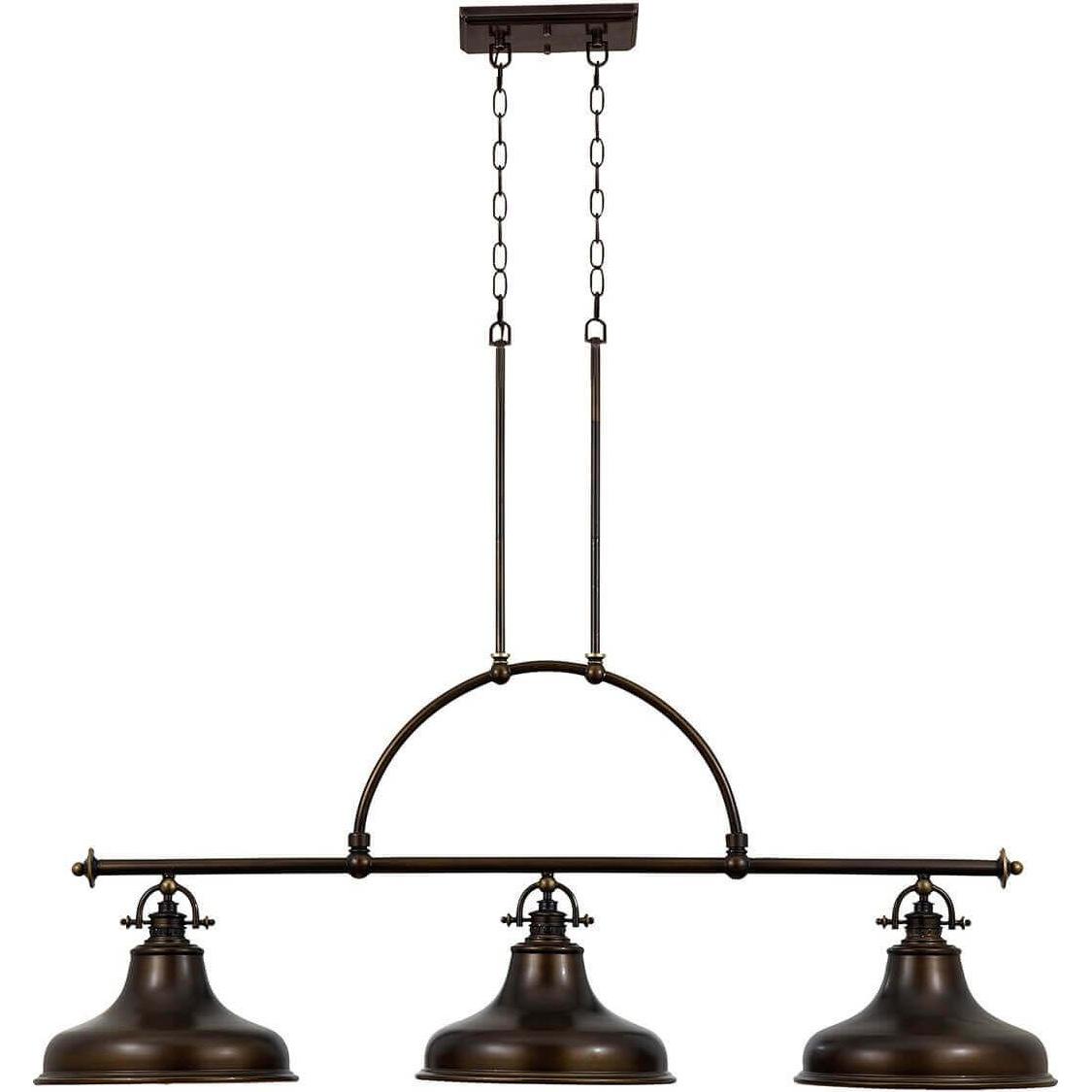 Elstead Lighting, Pendelleuchte, Emery Hängeleuchte E27 3-fach 56cm Palladianische Bronze (E27)