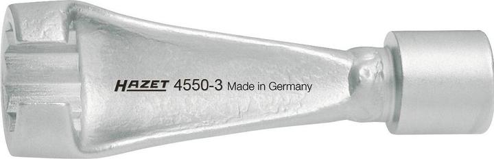 Produktbild HAZET Einspritzleitungs-Schlüssel 4550-3 ∙ Vierkant10 mm (3/8 Zoll) ∙ Aussen Doppel-Sechskant Profil… (17 mm)