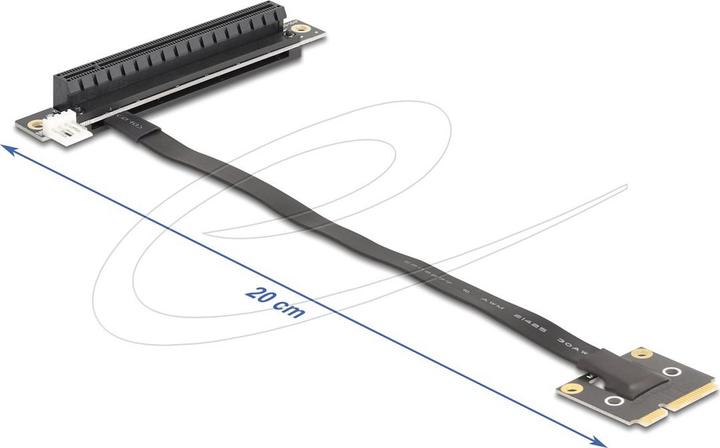 Productafbeelding Delock Adapter Mini PCIe Stecker zu PCIe 3.0 x16 Slot 90° ge
