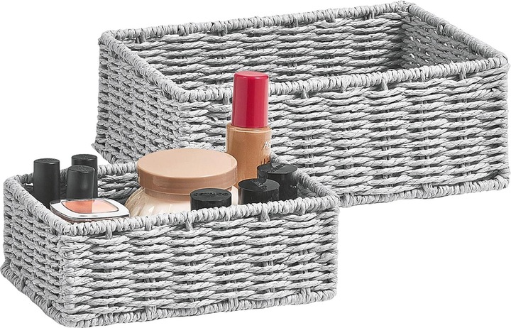 Zeller Present Storage basket set of 2 (2 x, 20 x 14 x 7 cm, 24 x 18 x 9 cm)