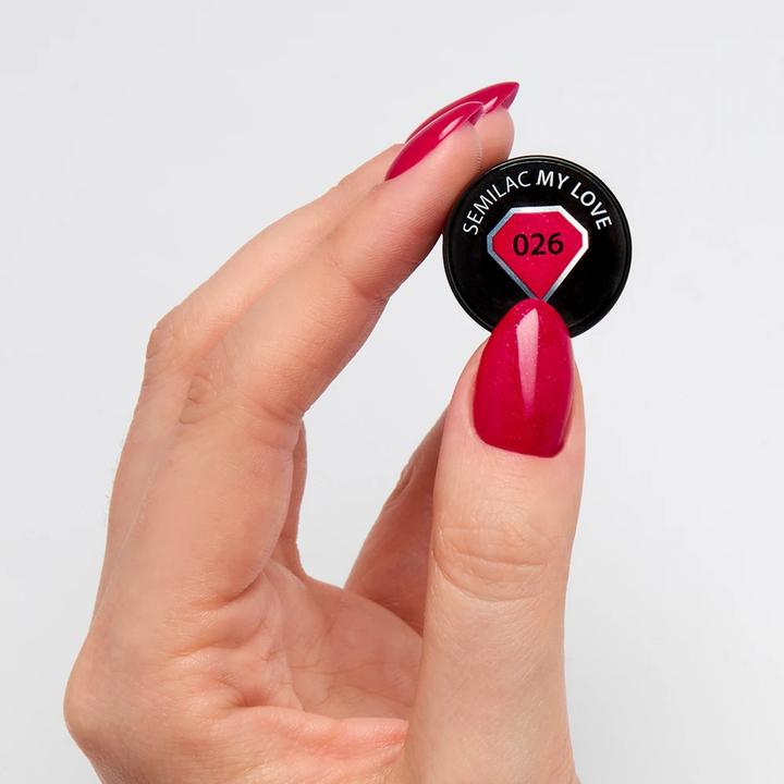 Productafbeelding Semilac 026 Mijn Liefde 7ml (026 Mijn Liefde, Semi-permanente vernis)