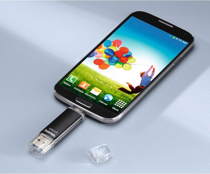 Produktbild Hama Laeta Twin (128 GB, USB-A, Micro USB, USB 3.0)