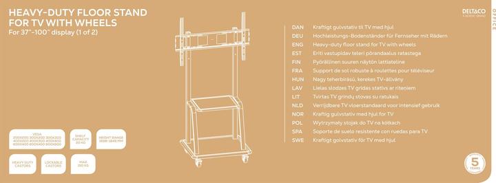 Productafbeelding Deltaco ARM-0453 monitorsteun / standaard (70") Schroeven Zwart (Vloer)