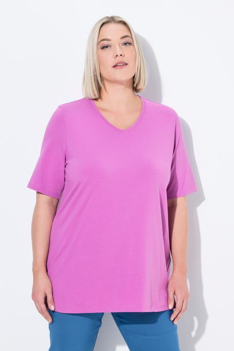Produktbild Ulla Popken T-Shirt, A-Linie, V-Ausschnitt, Halbarm (58)