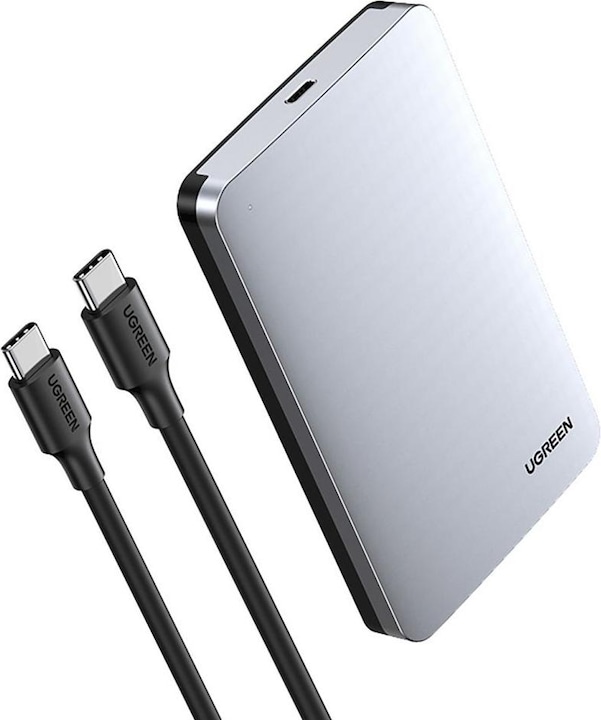 Productafbeelding Ugreen USB 3.1 Type-C HDD/SSD Aluminium Behuizing 2,5" met USB-C Kabel (2.5")
