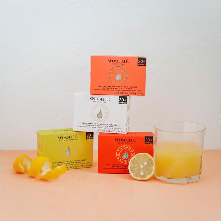 Produktbild Spongellé Pedi-Buffer - Sugar Dahlia (Fussbad)