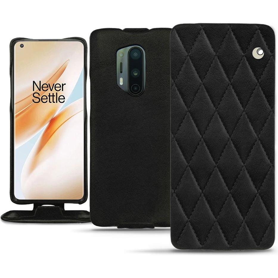 Noreve Lederschutzhülle vertikal (OnePlus 8 Pro), Smartphone Hülle, Schwarz