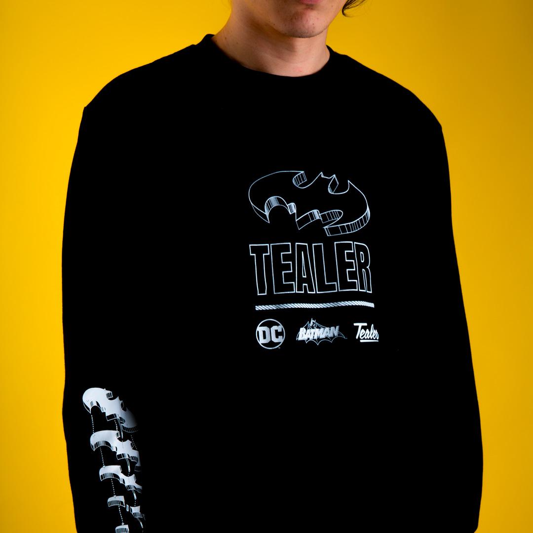 Thumbnail - Tealer, Herren, Shirt, langarm-t-shirt batman, Schwarz, (XS)