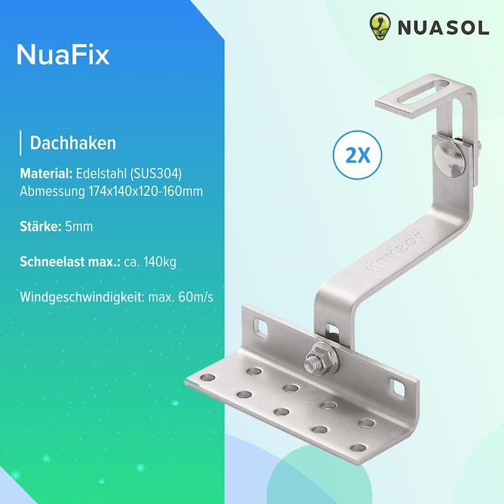 Actual product image Nuasol Tile roof assembly set (Solar system mounting material)