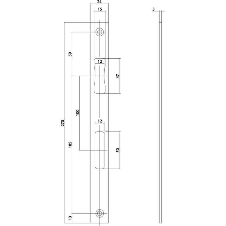 G-U, Türgriff + Fenstergriff, Flachschliessblech B-9000 (Türgarnitur)