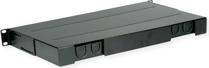 Produktbild Roline 48,30cm (19")-LWL-Gehäuse leer, 1 HE, 12x SC-Simplex oder LC-Duplex, schwarz