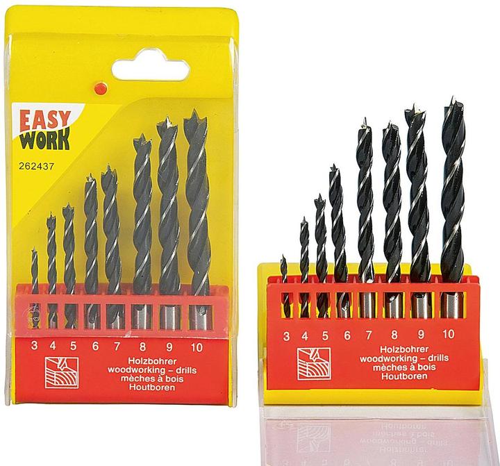 Produktbild Easy Work Holzbohrersatz 3 - 10 mm (3 mm, 4 mm, 5 mm, 6 mm, 7 mm, 8 mm, 9 mm, 10 mm)