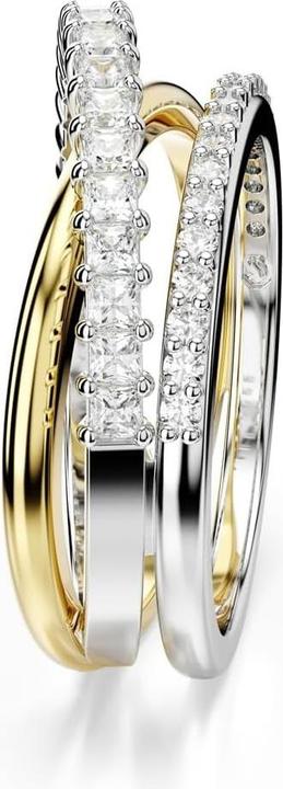 Actual product image Swarovski Hyperbola Ring Various cuts White Metal mix (52)