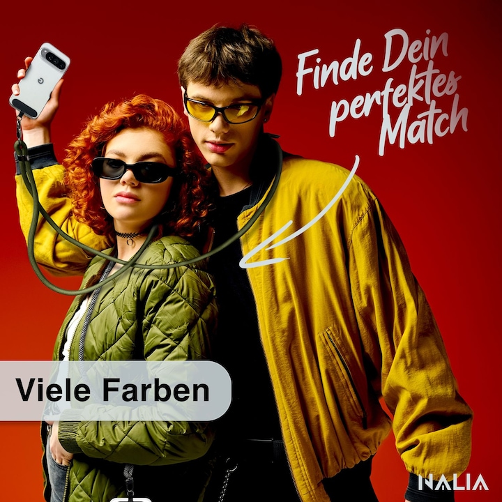 Produktbild Nalia HoldMe Lanyard Handykette – Universal Trageband für Smartphones - Verstellbar, Soft & Elastisch