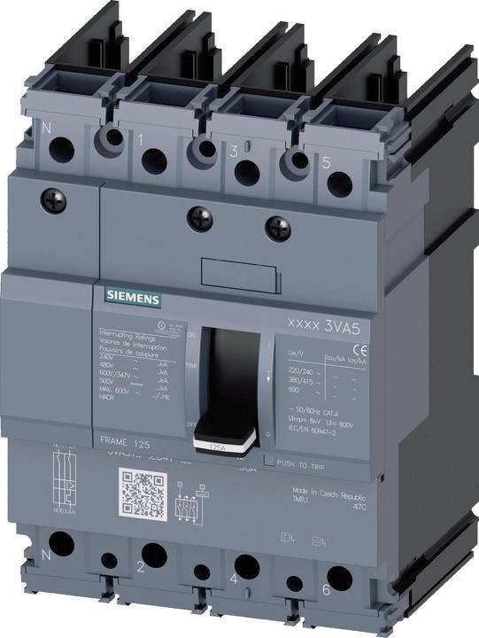 Immagine prodotto Siemens Interruttore automatico 45A 4p opt. comando a motore 3VA5145-4ED41-0AA0