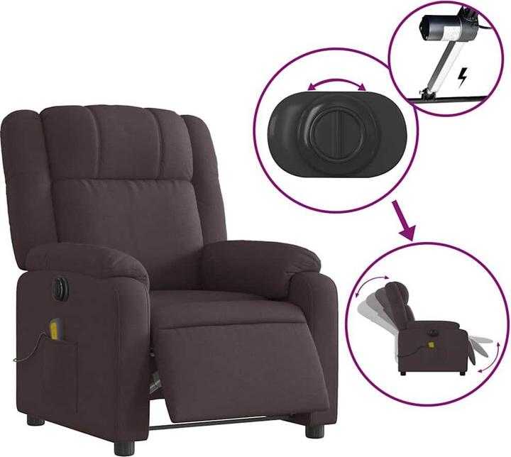 Produktbild vidaXL Massagesessel Elektrisch Stoff