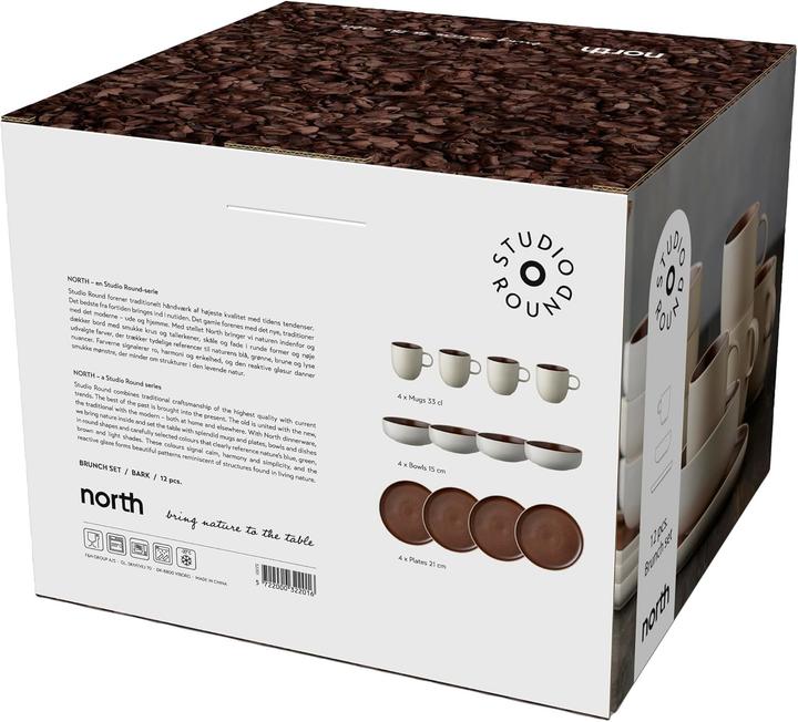 Actual product image Studio Round Speise-Service North 12-teilig, Braun (12 pcs.)
