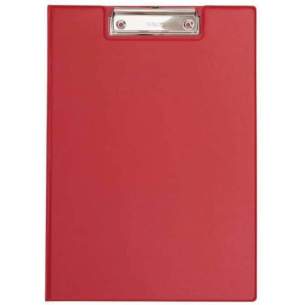 Maul, Unterlage, Klemmbrett-Mappe poly, A4, PP-Folienüberzug, rot aus Karton mit Folienüberzug, Innentasche im Deckel