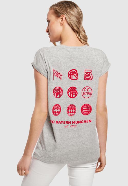 Produktbild FC Bayern München Ladies Logo Red History Extended Shoulder Tee - 116453 (XL)