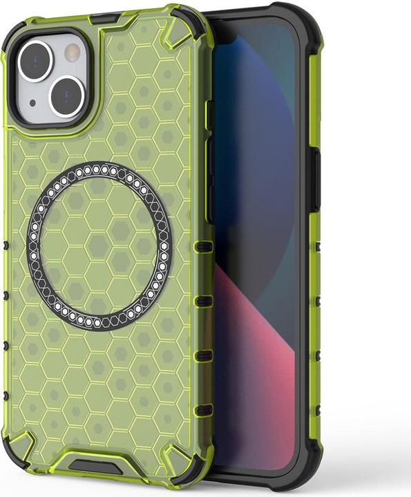 Produktbild Techsuit - HoneyComb Shield MagSafe - iPhone 13 - Lime Green (Apple iPhone 13)