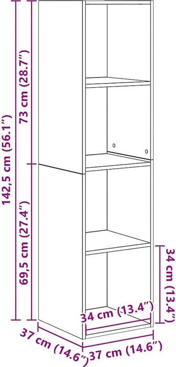 Image du produit VidaXL TV Möbel (37 x 37 x 142.5 cm)