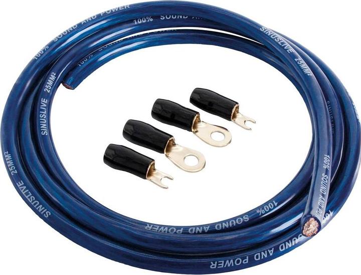Sinuslive Câble d'alimentation hi-fi pour voiture Set Sinus Live Câble de batterie
