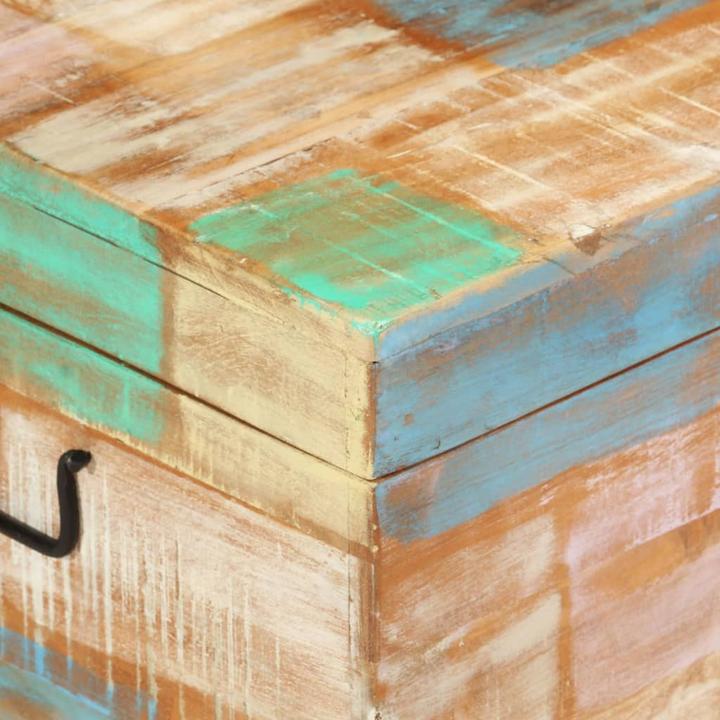 Image du produit vidaXL Coffre en vieux bois massif,Couleur : Multicolore,Matériau : bois massif (39 cm, 1x)
