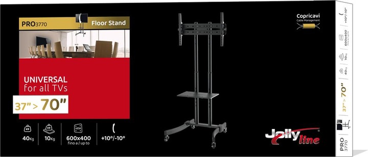 Actual product image G.B.S. Elettronica PRO-3770 177.8 cm (70') Black (70", 40 kg)