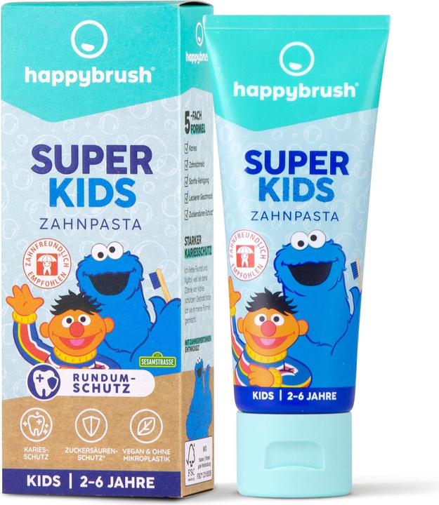 Produktbild happybrush Zahnpasta SuperKids Sesamstrasse 75 ml (75 ml)