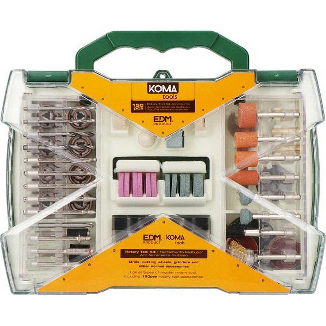 Koma Tools, Accessori per banco da lavoro, Set di utensili 150 pezzi (Materiale sintetico)