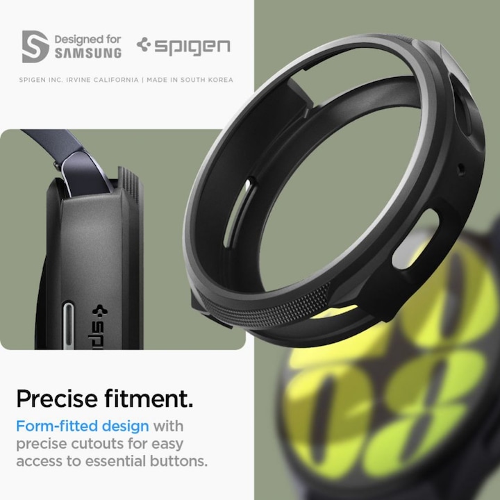 Actual product image Spigen Liquid Air Samsung Galaxy Watch 7 44 mm czarny/matte black ACS07900