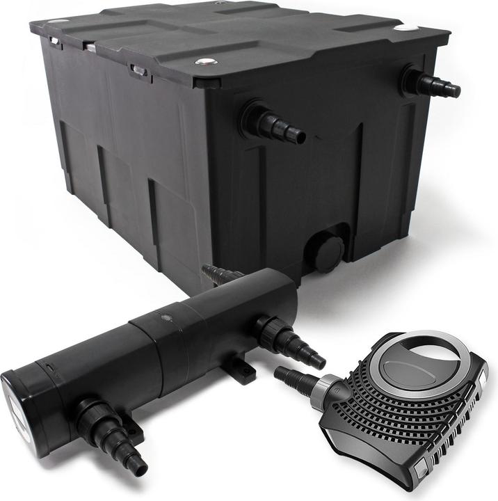 Wiltec Set: Teichfilter 60000l SuperEco 80W Pumpe 24W UVC Klärer 597