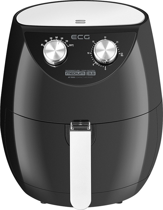 Actual product image ECG AF 3500 fryer Single Hot air fryer Black, Stainless steel