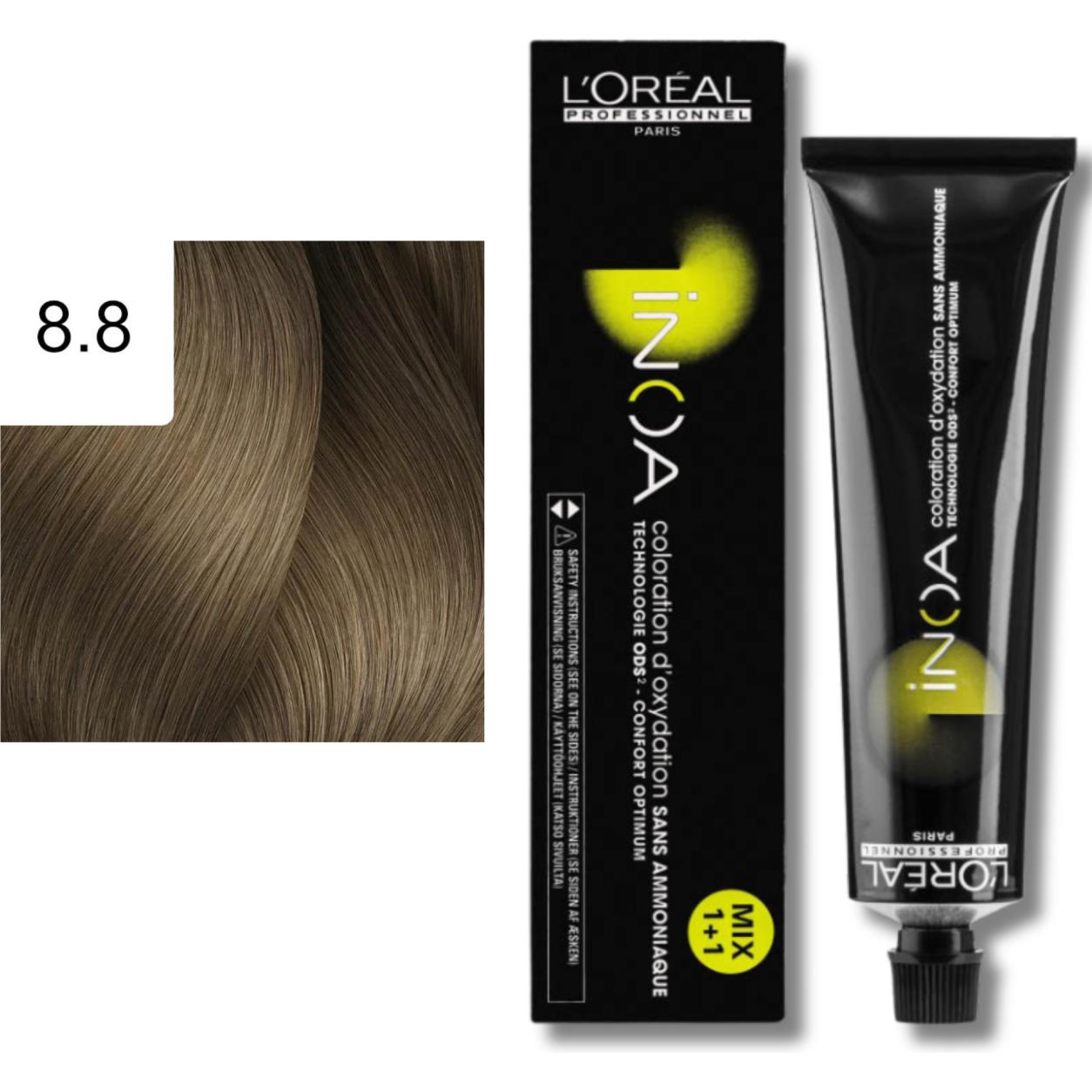 Thumbnail - L'Oréal Professionnel, Haarfarbe, Inoa (8.8 Hellblond Mokka)
