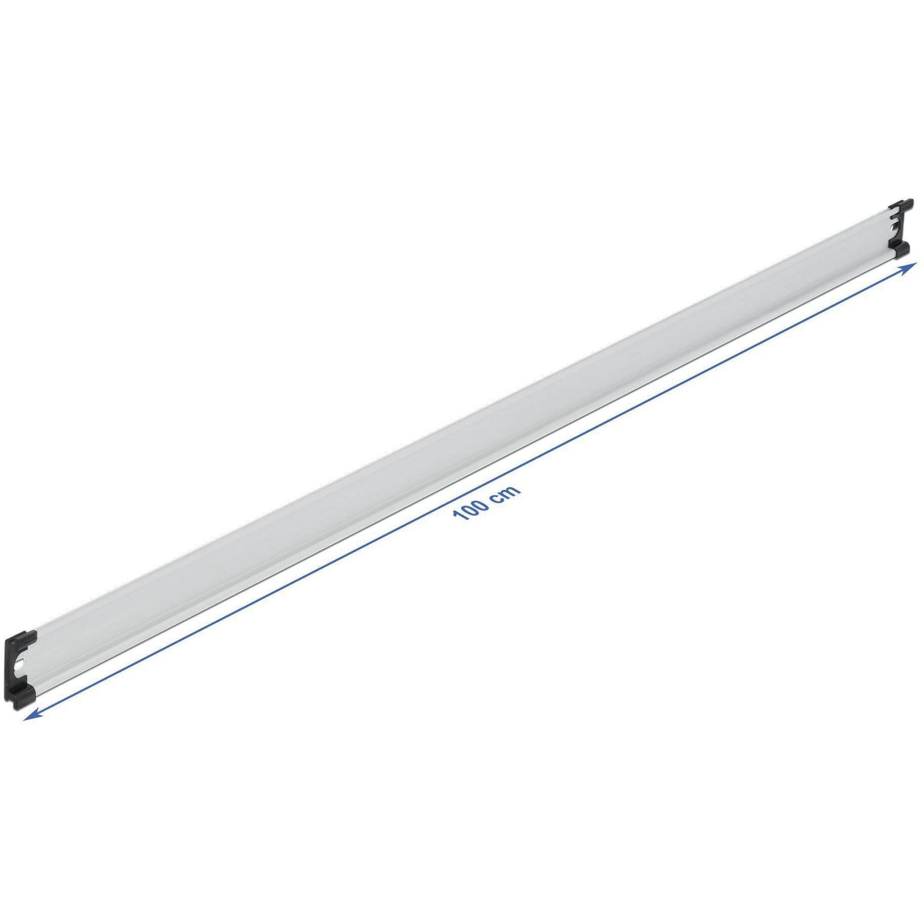 Delock Hutschiene 35 x 15 mm, 100cm aus Stahl, Serverschrank Zubehör, Grau