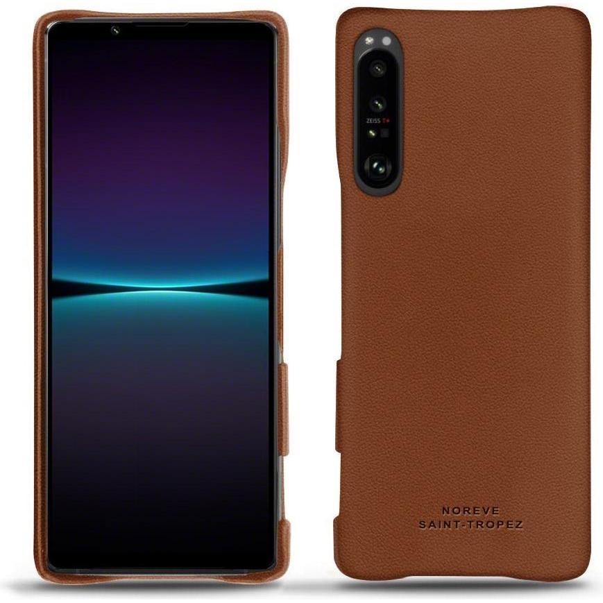 Noreve Lederschutzhülle (Sony Xperia 1 IV), Smartphone Hülle, Braun