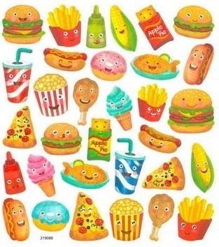 Produktbild DP Craft Papieraufkleber - Snacks 32 Stk