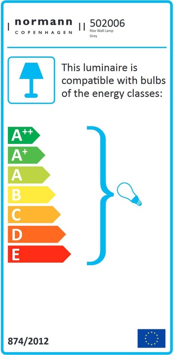 Energy Label Normann Copenhagen Rise (E14)
