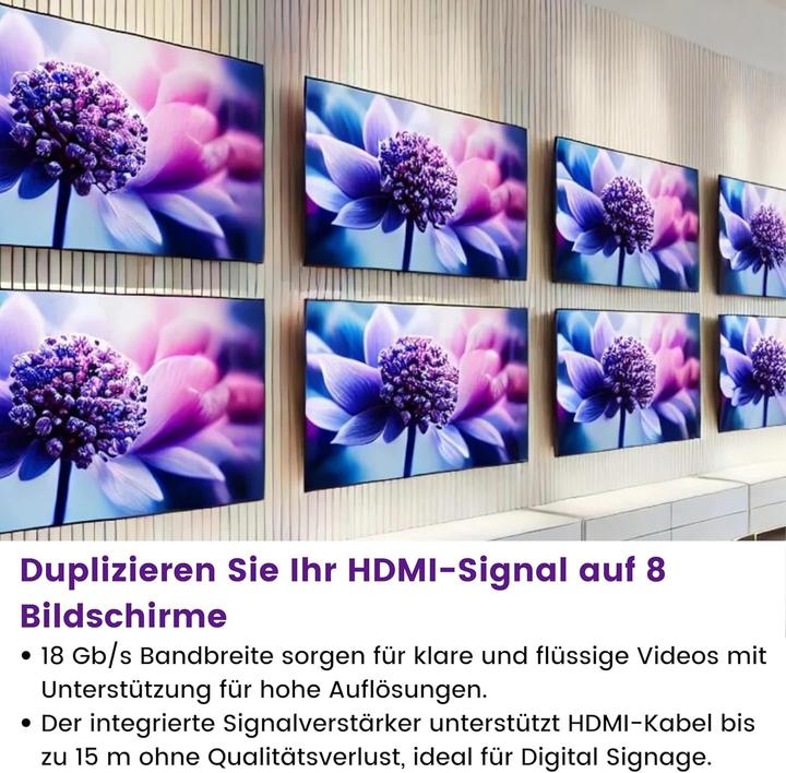 Produktbild Marmitek Split 618 Pro - HDMI-Splitter 4K 120Hz - 1 Eingang / 8 Ausgänge