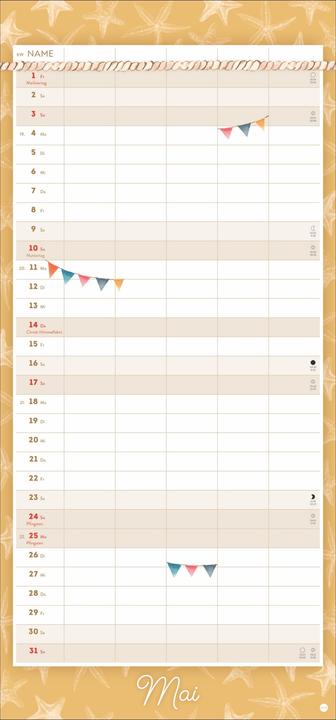 Produktbild Meer Familie Familienplaner 2026 - Planer für alle an Deck (21 x 45 cm)