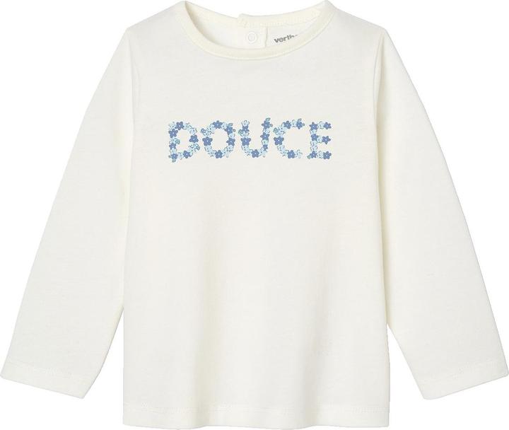 Vertbaudet Mädchen Baby Shirt mit Schriftzug, Bio-Baumwolle (68)