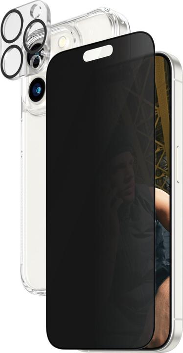 Productafbeelding PanzerGlass Privacy 3-in-1 pakket iPhone 2023 6.1 Pro (1 Pcs., Apple iPhone 15 Pro)