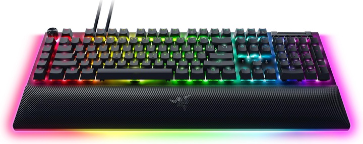 Actual product image Razer BlackWidow V4 Pro Mechanical Gaming Keyboard, Yellow Switch, US Layout, Wired, Black (Eng. Int., Cable)