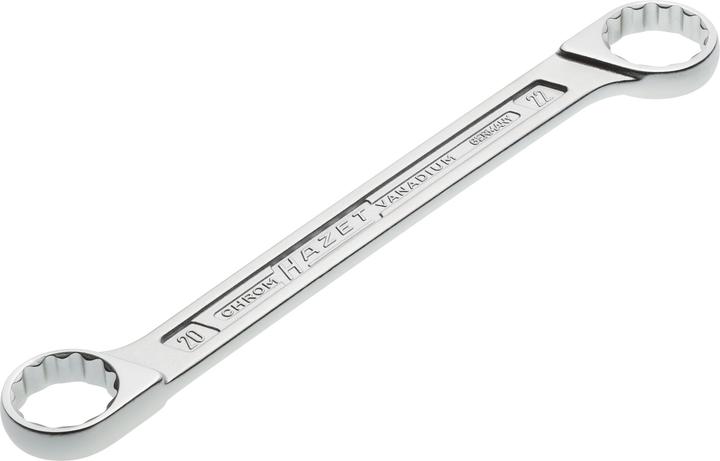 Produktbild HAZET Doppel-Ringschlüssel 610N-20X22 ∙ Aussen Doppel-Sechskant-Tractionsprofil ∙ 20 x 22 mm (14 mm, 15 mm)