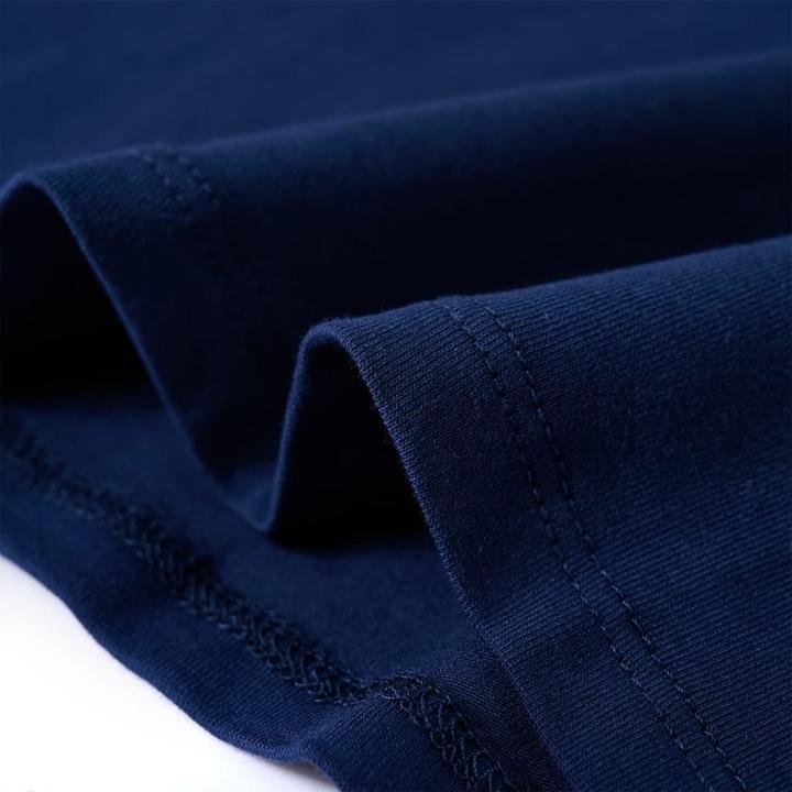 Produktbild vidaXL Kinder-Langarmshirt Marineblau 128,Material: 95 % Baumwolle