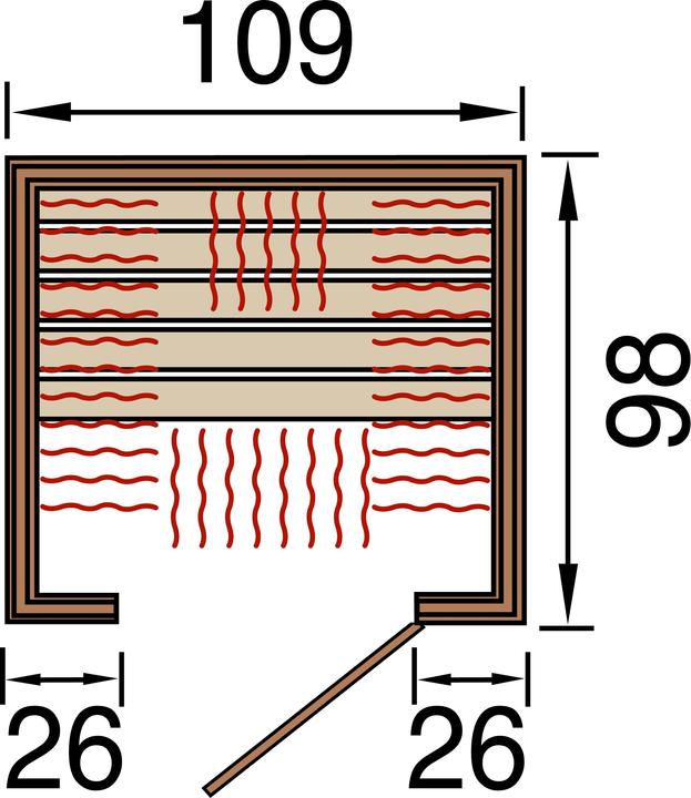 Actual product image Weka Holzbau Infrared cabin RANUA 1