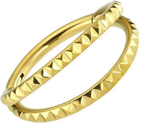 Immagine prodotto Bijouteria Piercing orecchio (Rivestimento PVD (color oro), Acciaio chirurgico 316L)