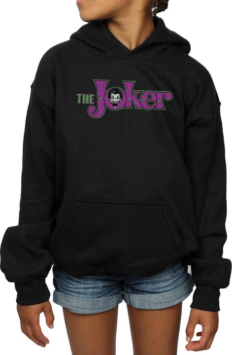 Image du produit - Sweat à capuche THE JOKER CRACKLE LOGO - Fille (140, 146)